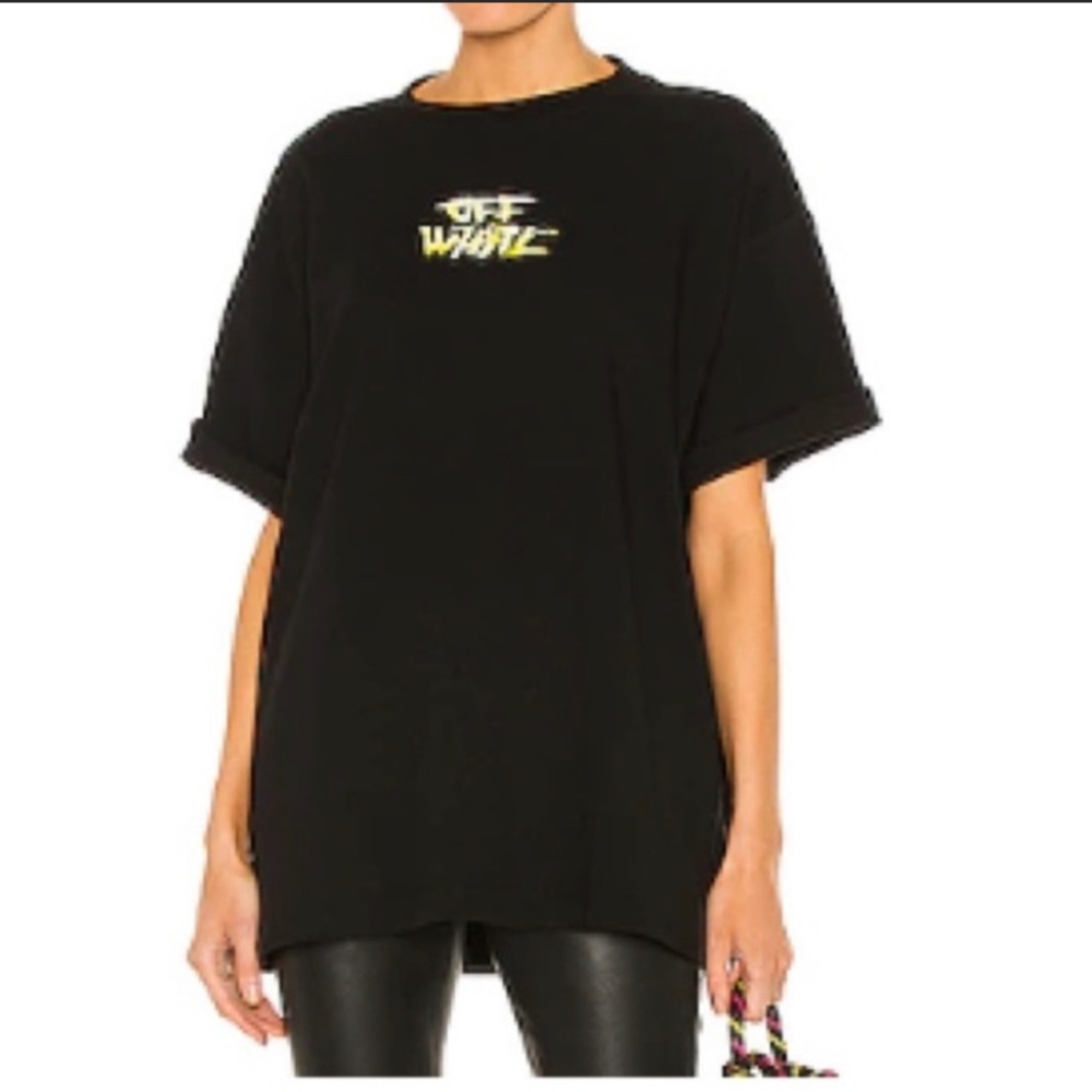 Authentic Black Oversized Off-White T-shirt